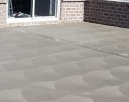 Swirl finished concrete patio for a non slip texture